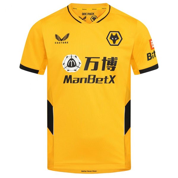 Camiseta Wolves 1st 2021-2022 Amarillo